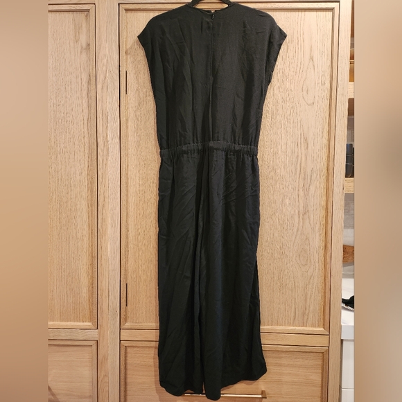 NEW Eileen Fisher black crepe v-neck jumpsuit Romper jumper - Picture 8 of 11
